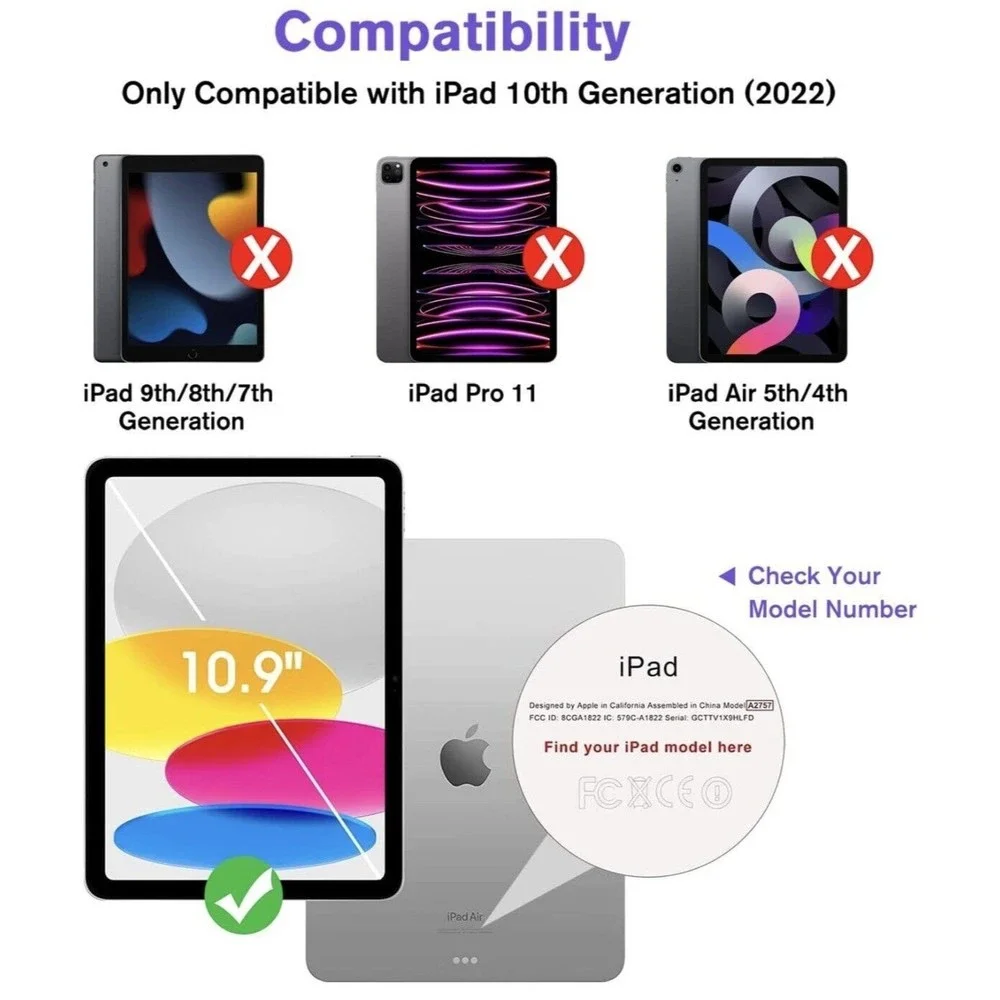 Glass Screen Protector (2) For iPad 10th Generation EZ Kit Silkfeel 10.9